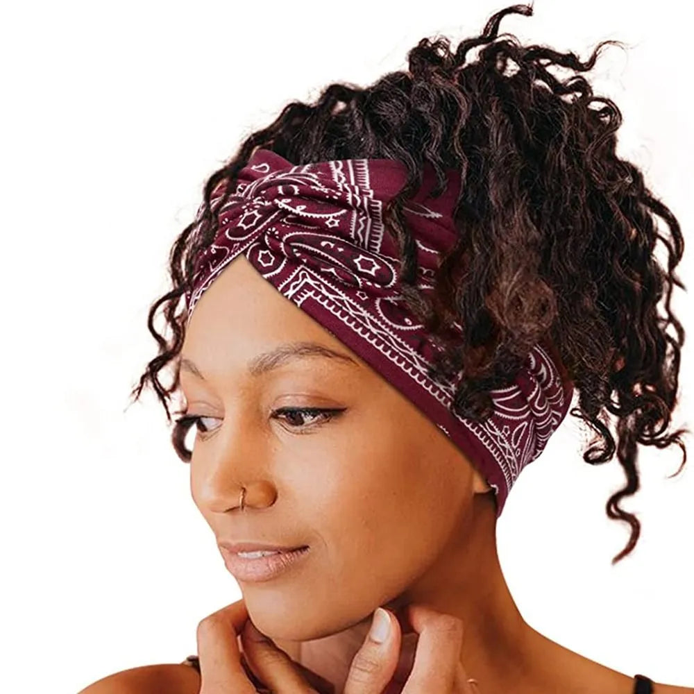 Extra Large Twisted Wide Headbands for Women: Fashionable Turban Workout Headband - Boho Yoga Hair Accessories