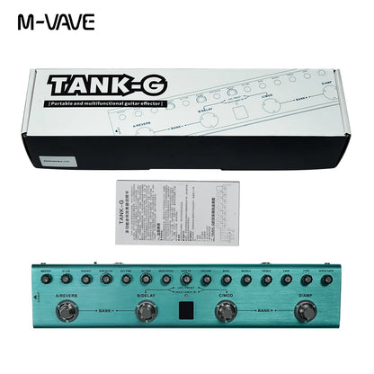 M-vave Tank-G Guitar Multi-Effects Pedal - 36 Presets, 9 Preamp Slots, 3-Band EQ, 8 IR Cab Slots, 3 Modulation/Delay/Reverb Effects