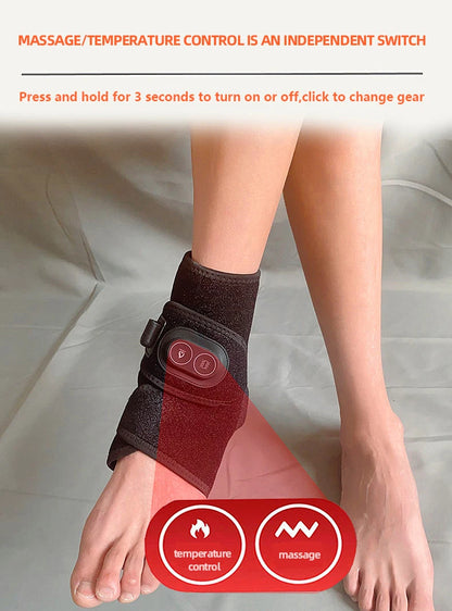 Foot Massager with Hot Compress and Vibration - USB-Powered Ankle Joint Protector Made of SBR Diving Material