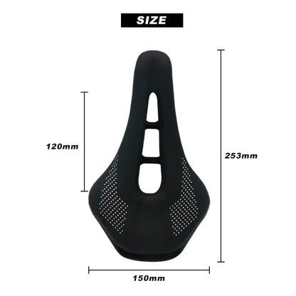 Men's Bicycle Saddle Seat: Skid-Proof Road MTB Cushion with Steel Rails, Soft PU Leather - Ideal for Mountain and Road Cycling