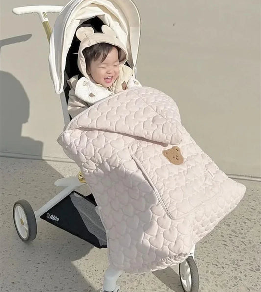 Winter Stroller Blanket - Fleece Warm Baby Blanket, Newborn Swaddle, and Windproof Cloak