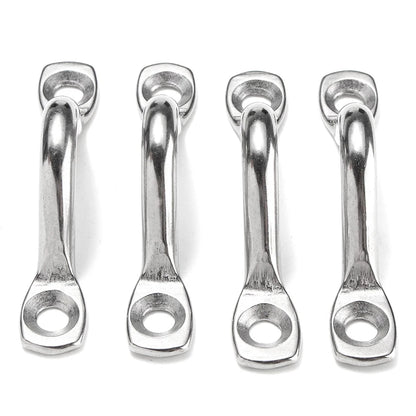 4pcs 5mm Stainless Steel Wire Eye Straps - Marine Grade 316 Handle Hooks for Boat Canopy, Engines, and Tie Down Fenders