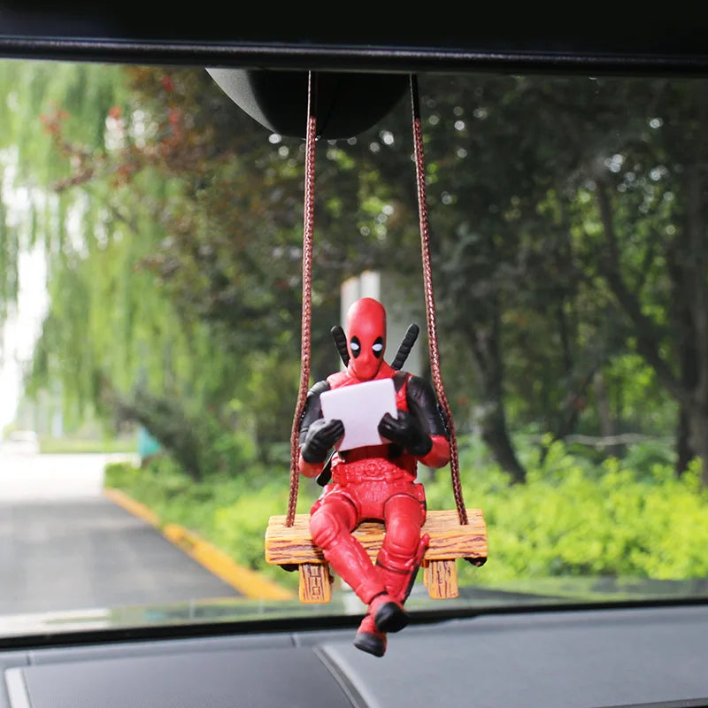 Marvel Deadpool Car Rearview Mirror Pendant – Mini Model Action Figure | New Hot Christmas Gift for Deadpool Fans