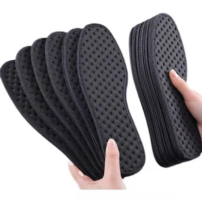 Revitalize Your Steps: Bamboo Charcoal Deodorant Insoles - Breathable, Sweat-Absorbent Shoe Pads for Men's Running Sports - Lightweight Inserts by Brioche