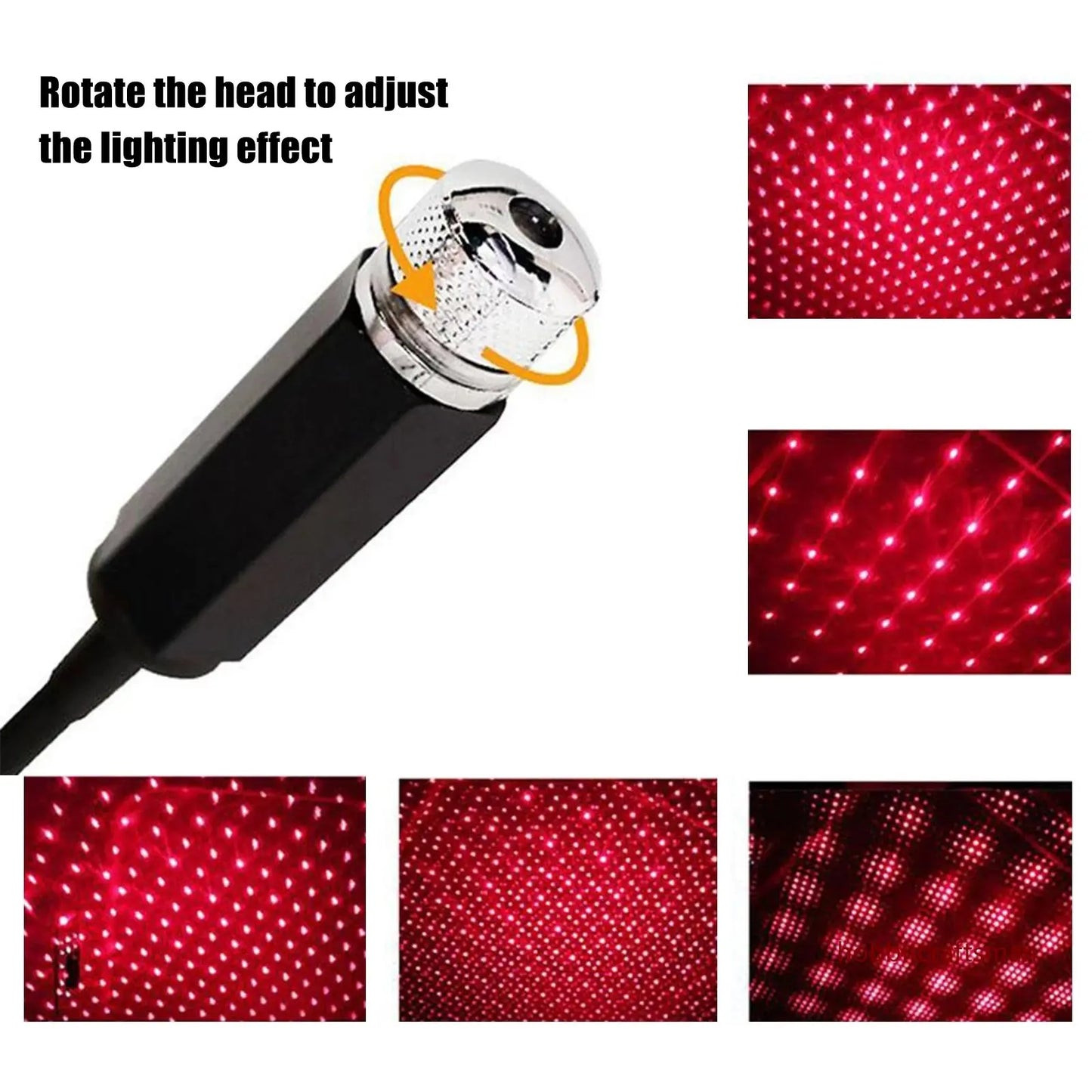 Mini LED Car Roof Star Night Light Projector: Adjustable Atmosphere Galaxy Lamp for Auto Roof and Room Ceiling Decor - USB Decorative Lighting