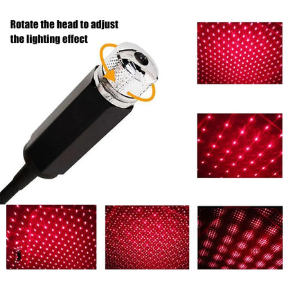 Mini LED Car Roof Star Night Light Projector: Adjustable Atmosphere Galaxy Lamp for Auto Roof and Room Ceiling Decor - USB Decorative Lighting