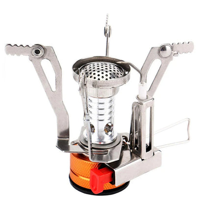 Ultra-Light Portable Gas Cooker: Aluminum Alloy Camping Stove for Outdoor Picnics and Survival - Essential Camping Accessories