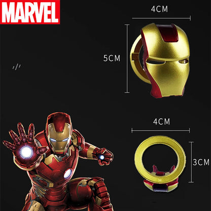 Anime Captain America Iron Man Car Engine Ignition Start Switch Button Protective Cover Sticker - Marvel Car Trim Accessory