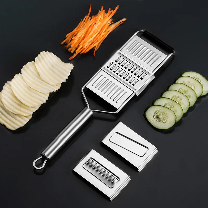 Stainless Steel Shredder Cutter Grater | Portable Manual Vegetable Slicer | Easy-to-Clean Multi-Purpose Kitchen Tool