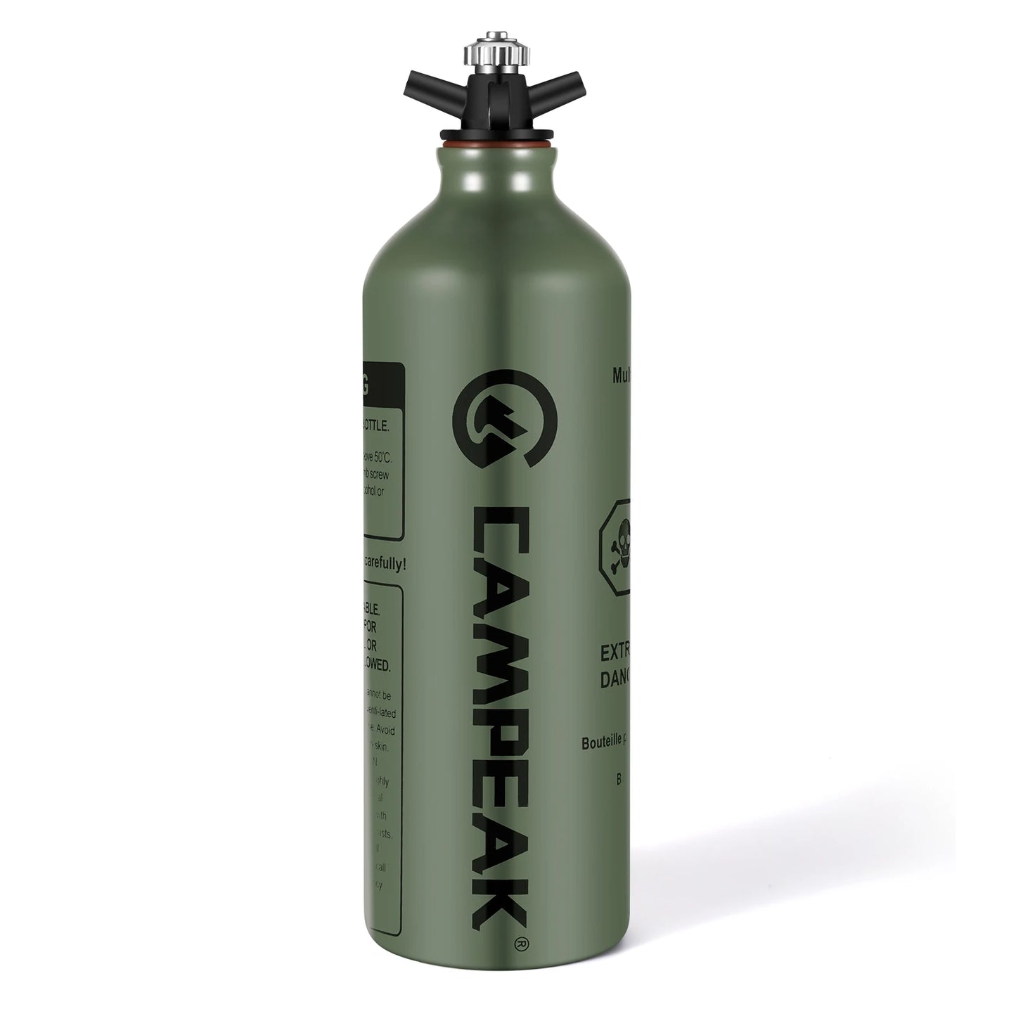 Portable Liquid Fuel Bottle - Aluminum Gasoline, Kerosene, Alcohol Storage Can, 0.5L/1L Options