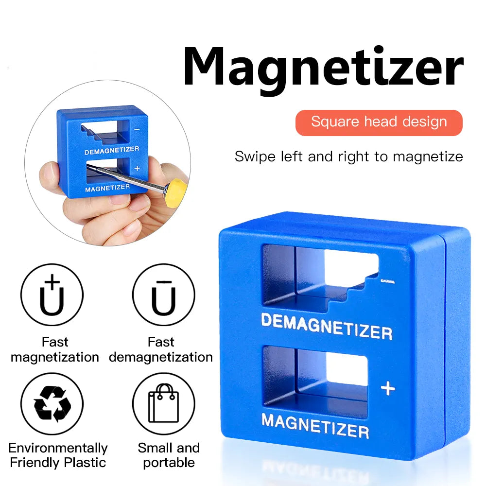 KUNLIYAOI Magnetizer Demagnetizer Tool - High-Quality Blue Screwdriver with Magnetic Pick-Up Function