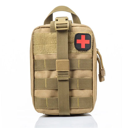 Versatile Portable Tactical First Aid Kit for Hiking, Travel, and Emergencies - Military EDC Pouch with Survival Tools