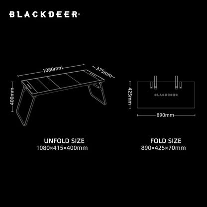 BLACKDEER Camping Folding Aluminum Alloy IGT Table | Multifunctional Portable BBQ Grill & Wood Table | Outdoor Picnic & Fishing