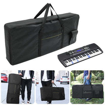 Portable Waterproof Oxford Cloth Keyboard Bag - Thicken Protective Storage Bag for Electronic Organ and Piano Instrument