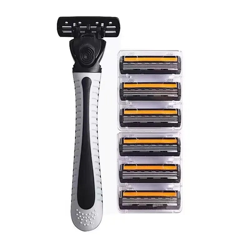 New Design Men's Shaver: Three-Layer Razor with Reusable Imported Blade - Multi-Tool Head Change (Shaver Brand)