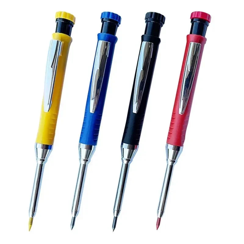 2.8mm Solid Carpenter Mechanical Pencil - Includes Sharpener for Woodworking and Construction - Long Head Stationery Supply