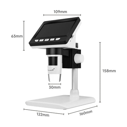 4.3 Inch Digital Microscope 1080P 50-1000x - Coin Microscopio with 2000mAh Battery, Soldering Microscope for Electronics Repair PCB PC Laptop