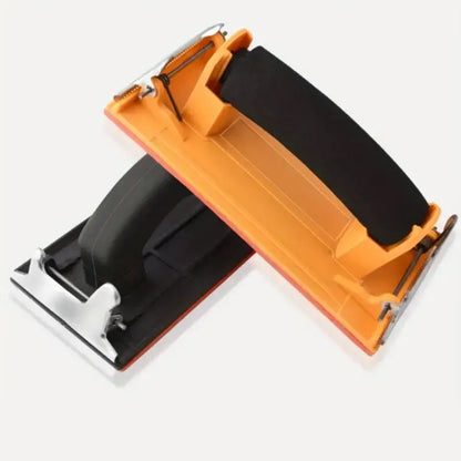 Sandpaper Holder Wall Polishing Tool - Plastic Iron Plate Sponge Handle Sand Holder for Sandpaper