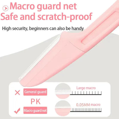 3PCS Portable Eyebrow Trimmer - Safe Foldable Shaper Razor Blade for Women's Makeup Tools, Precision Eyebrow Styling