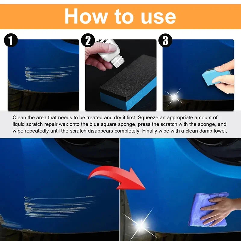 Auto Scratch Remover Kit - Swirl Remover, Polishing Compound for Scratches, Body Repair, Anti-Scratch Wax, Car Care Tools