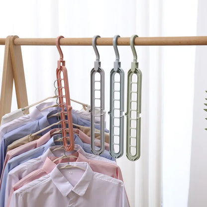 Magic Multi-Port Clothes Hangers - Space-Saving Drying Rack & Wardrobe Organizer - Versatile Plastic Clothes Rack