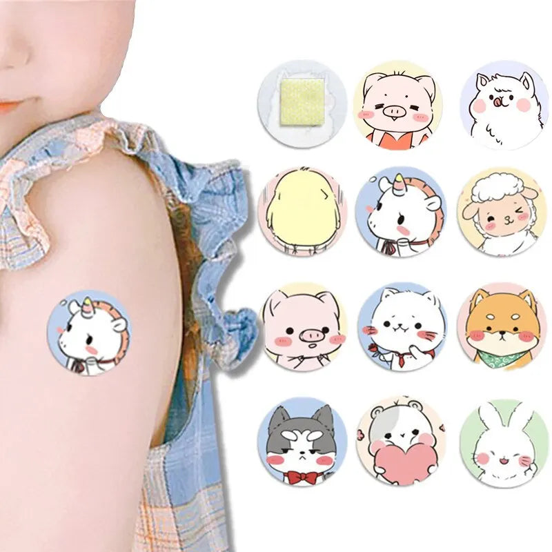 120pcs Cartoon Animal Pattern Band-Aid: Hemostasis Adhesive Bandages - First Emergency Kit Wound Plaster Patches for Kids