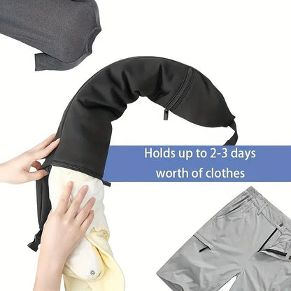 3-in-1 Travel Neck Pillow with Integrated Clothes Stuffing | Avoid Extra Baggage Fees | Essential Travel Companion