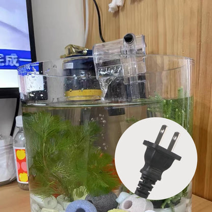 Mini Oxygen Submersible Water Purifier: Fish Tank Filter & Water Pump - 110V US Plug - Aquarium Accessories