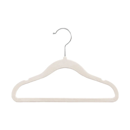 10/20Pcs Non-Slip Children Velvet Hangers - Thicken Rotin Hook, Space-Saving Clothes Dressing Storage, Portable Closet Organizer