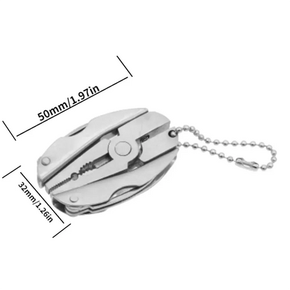 Portable Stainless Steel Multi-Tool Pliers Knife - Keychain Screwdriver and Multi-Function Tool for Outdoor Use