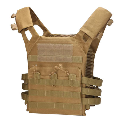 Tactical Vest Waterproof Body Armor - Lightweight JPC Molle Plate Carrier, Outdoor Hunting and Security Gear for CS Game and Jungle Use