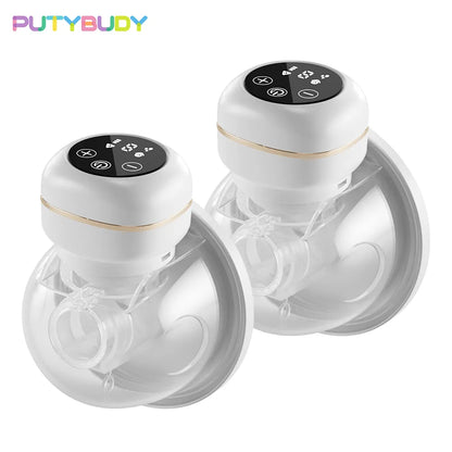 2/1pcs Wearable Electric Breast Pump | Hands-Free Low Noise Milk Puller | 26mm Silicone Flange for Breastfeeding