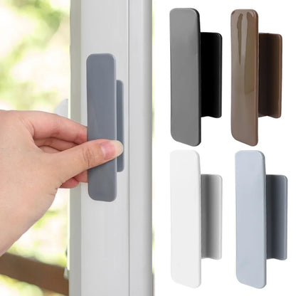 Self-Adhesive Drawer Handles: Set of 4/2PCS, Window Cabinet & Wardrobe Handle Organizer - Easy Paste Open Sliding Door Knob Auxiliary Device