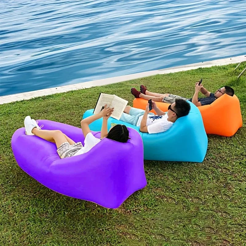 Portable Inflatable Lounger: Waterproof Air Sofa for Camping, Beach, and Outdoor Adventures - Comfortable Couch for Hiking and Picnics