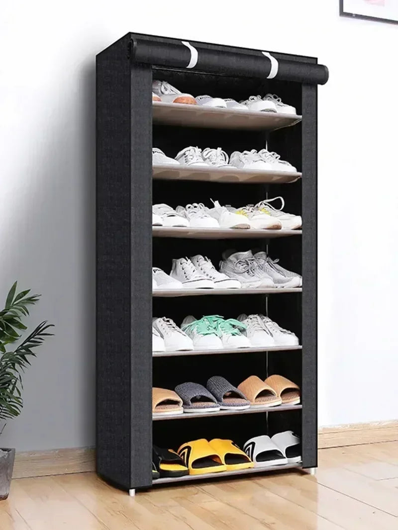 Dustproof Multilayer Shoe Storage Rack - Nonwoven Organizer Cabinet for Home, Hallway, and Space-Saving Shelves