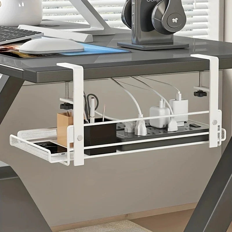 Steel Under Desk Cable Management Tray: No-Drill Organizers for Efficient Wire Management