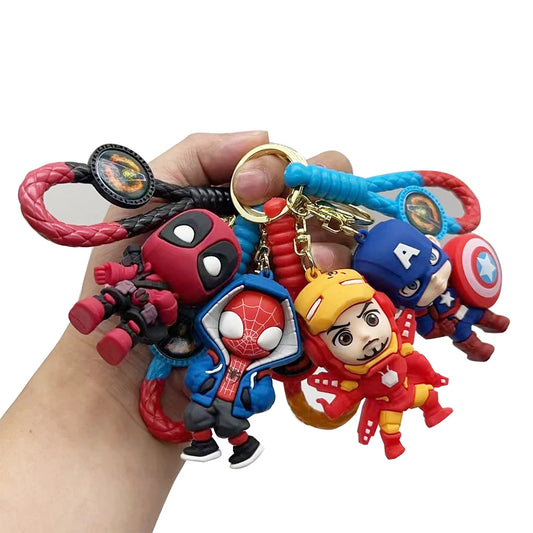 Marvel Avengers Keychain - Spiderman, Iron Man, Captain America, Thor, Batman Keyring - Perfect Gift for Friends