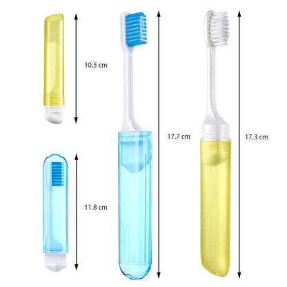 Travel Portable Folding Toothbrush - Super Soft Bristles, Ideal for Camping, Hiking and Outdoor Adventures