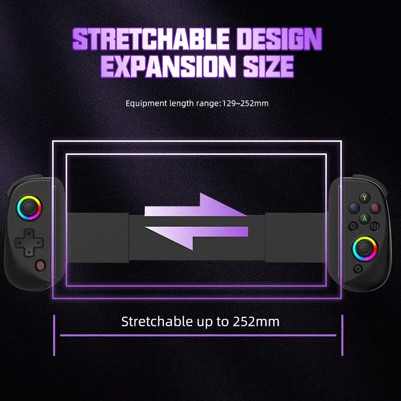 VILCORN D8 Gaming Controller – Dual Hall, Flexible RGB, Streaming Gamepad for Tablet, Android, PS4, Switch & PC Joystick