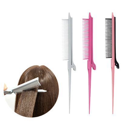 High-Gloss Hair Cutting Comb: Tip-Tail Plastic Comb for Hair Salon Styling - Makeup Brush Tool for Weaving and Stereotypes