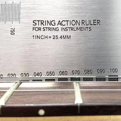 Guitar String Action Ruler Gauge - Repairing Tool for Luthier, Fit for Guitar, Ukulele, Bass, Banjo, Mandolin