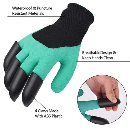 Durable Waterproof Gardening Gloves with Claws - Protective Latex, Prick-proof, Digging, Planting, Home Labor Gloves