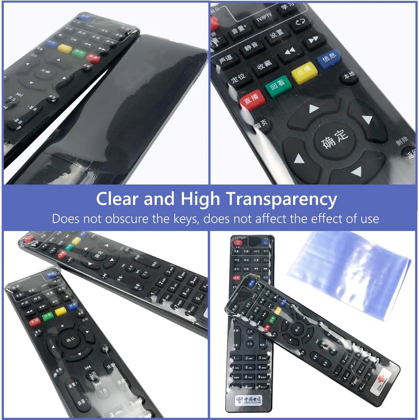 Transparent Shrink Film Bag - Anti-dust Protective Cover for TV, Air Conditioner Remote Control (5/10/20PCS)