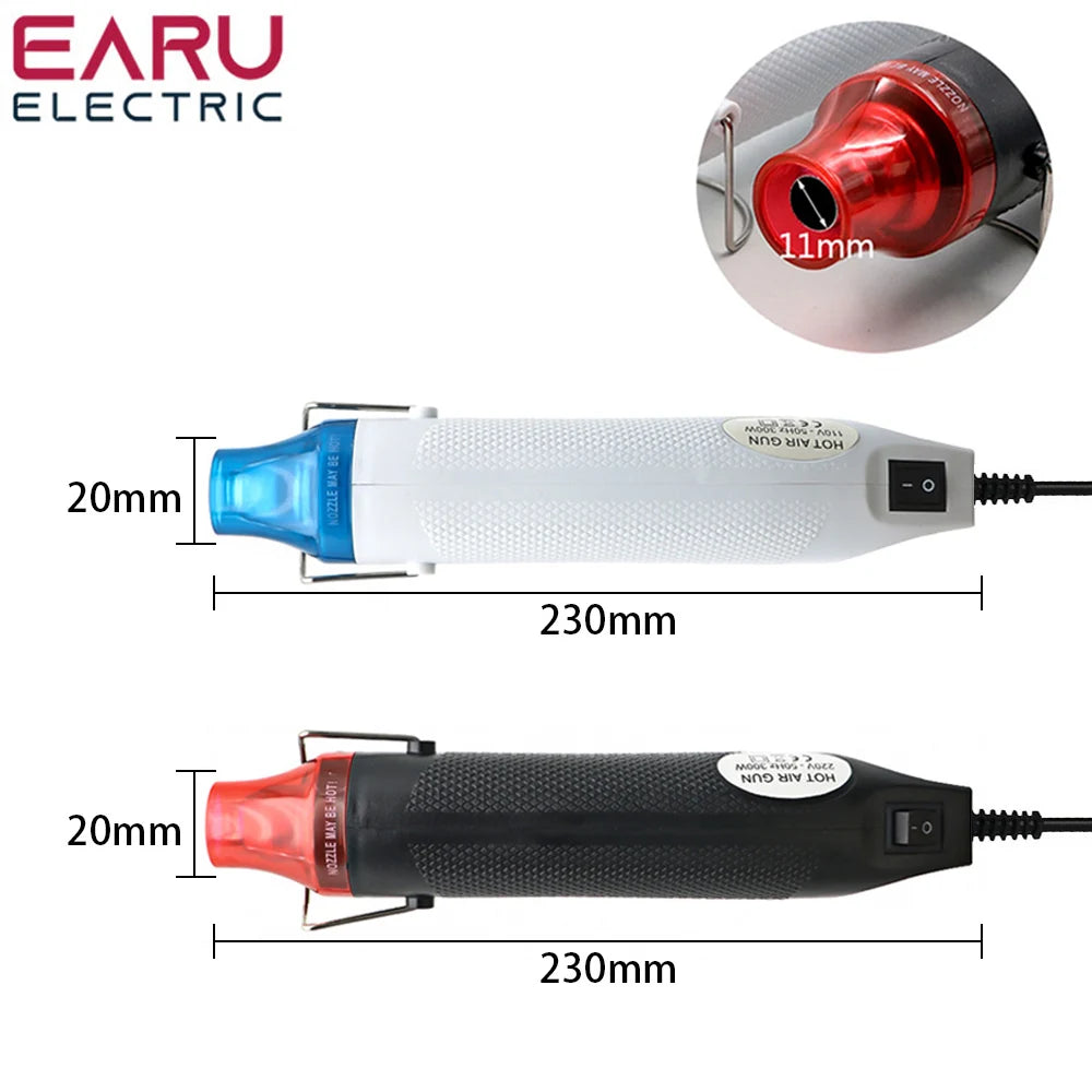 DIY Heat Gun Electric Power Tool - EU/US 110V/220V Hot Air Temperature Gun (300W) with Supporting Seat - Shrink Plastic Tool