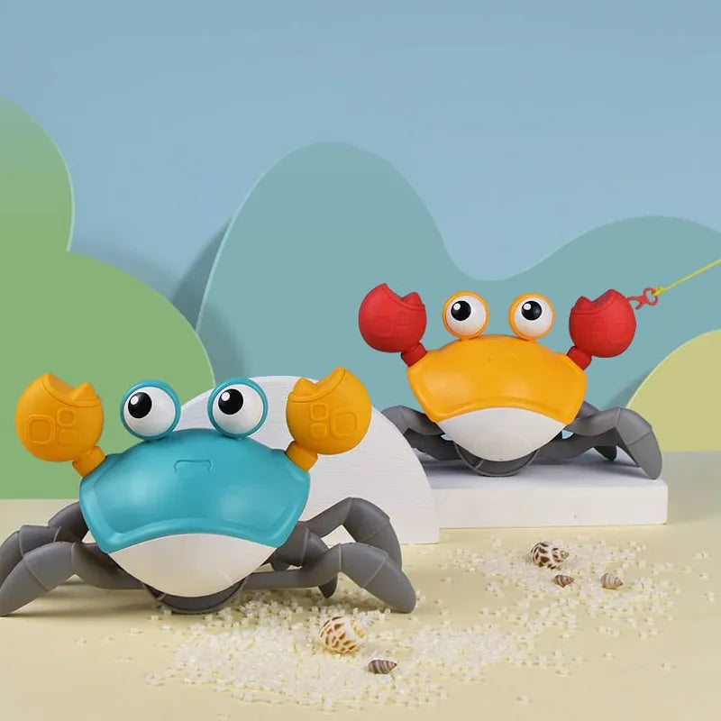 Dancing Crab Toy for Babies: Interactive Crawling Escape Crabs - Walking, Dancing with Music - Automatically Avoids Obstacles - Fun and Engaging Toy