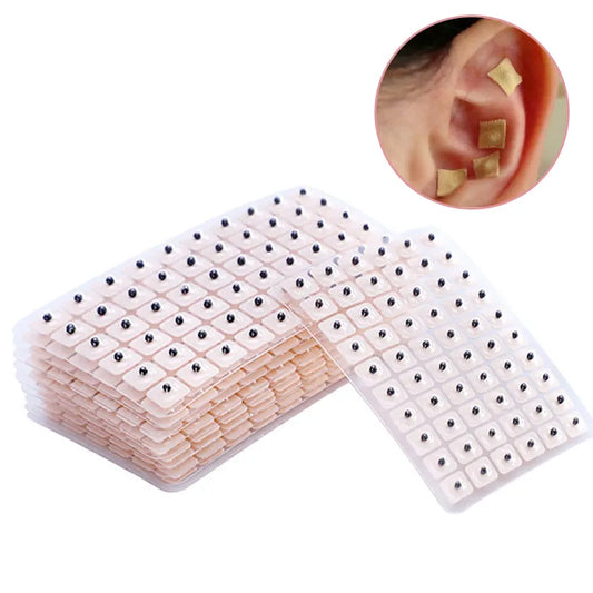 600Pcs Cowherb Seed Ear Stickers - Auriculotherapy Acupuncture for Massage Therapy & Meridian Health