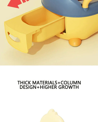 Cute Duck Kids Travel Potty - Portable Indoor/Outdoor Toilet for Boys and Girls, Moveable Children's Bathroom Solution