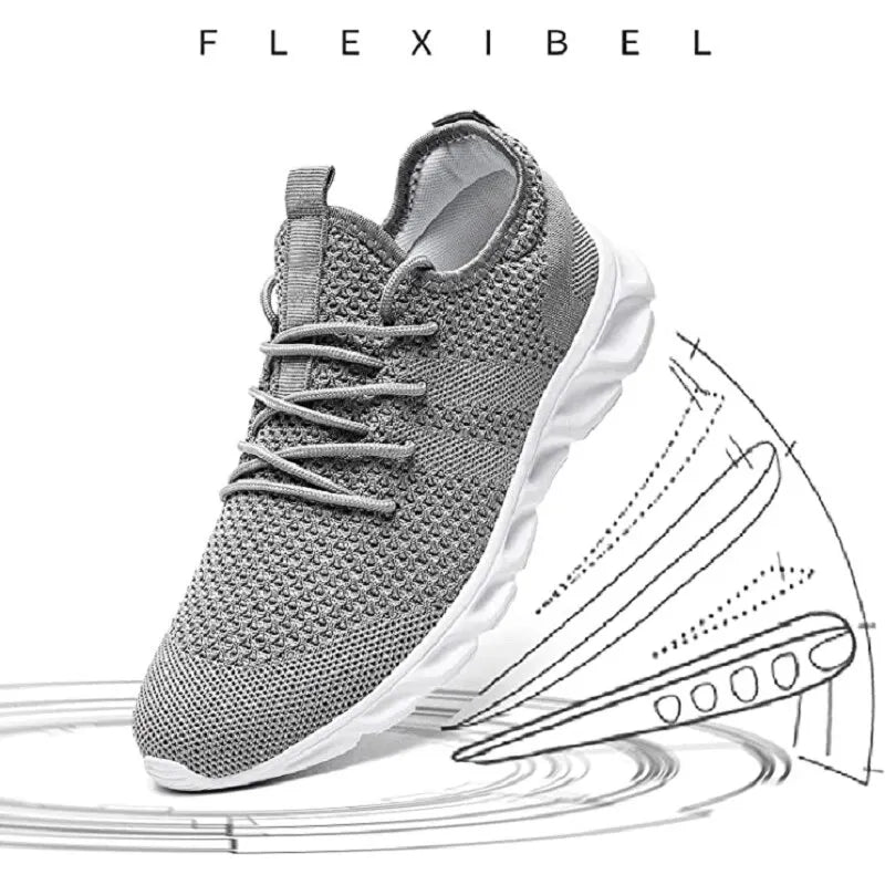 Women’s Casual Sport Shoes – Lightweight White Sneakers, Breathable Mesh, Black Running, Athletic Jogging Tennis Shoes