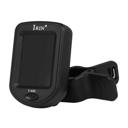 IRIN T-400 Digital Clip-On Guitar Tuner - Universal Tone Tuner for Electric, Ukulele, Bass, Violin - 360Degree Rotatable & Sensitive