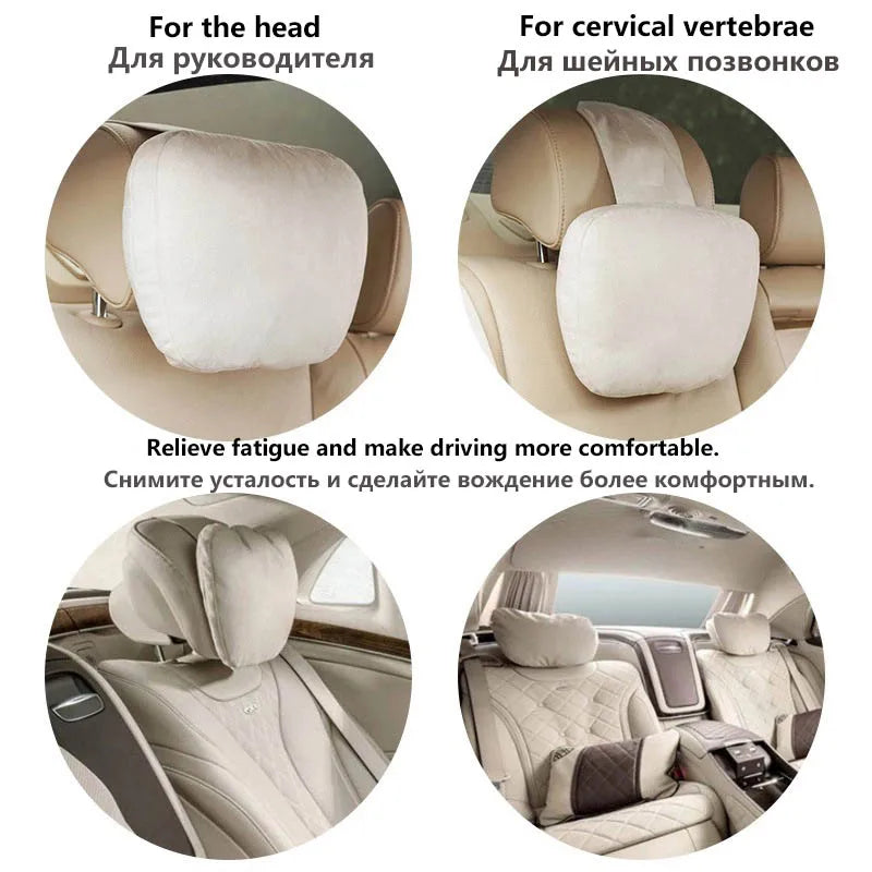 Top Quality Car Headrest Neck Support: Soft Universal Adjustable Seat Pillow - Maybach Design S Class Neck Rest Cushion